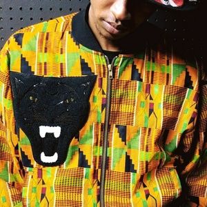 Black Panther Kente Bomber